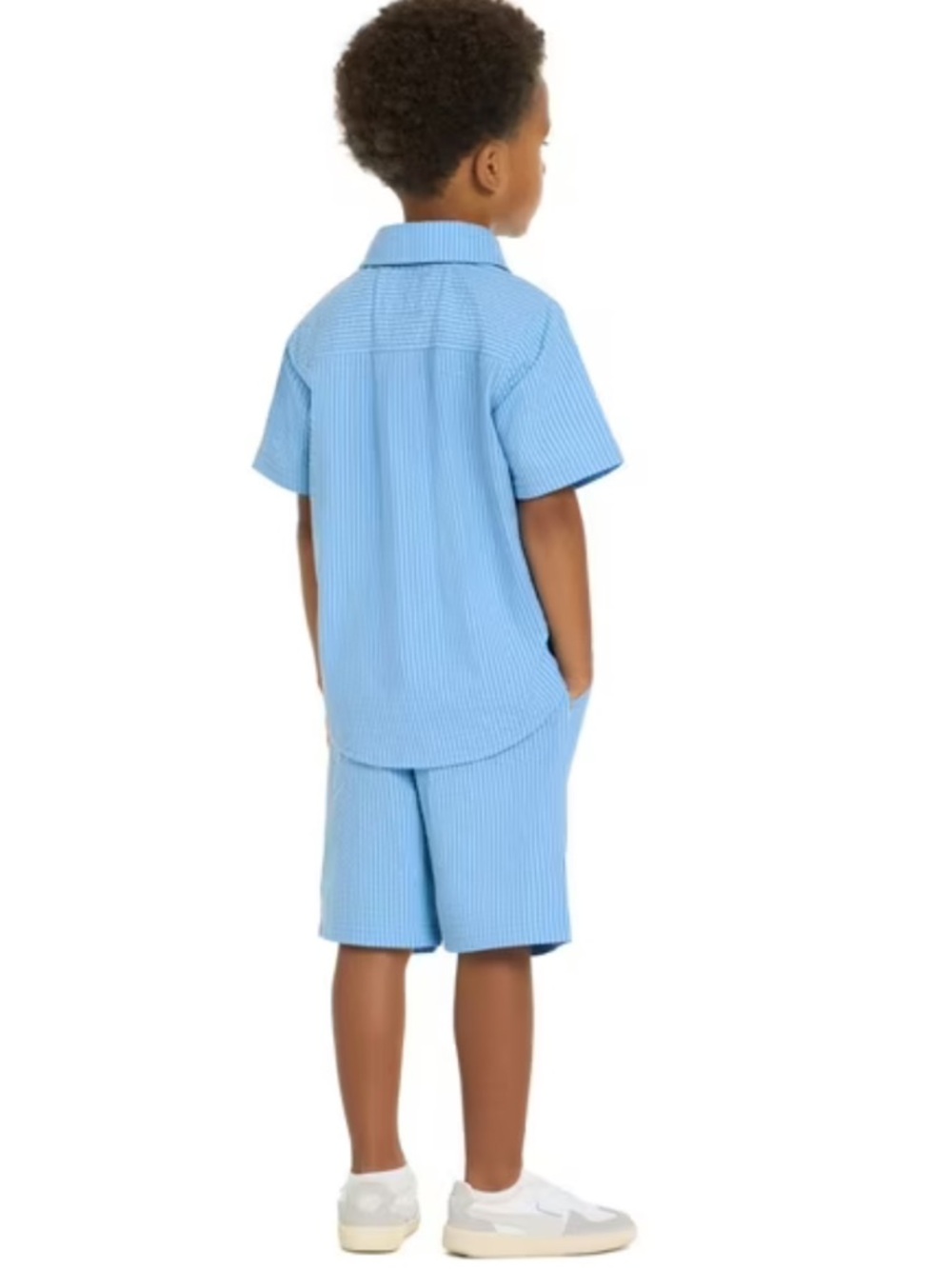 SCOTCH & SODA BOYS (2) SEERSUCKER SHORT OUTFITS BLUE/ORANGE JUICE BOX GRAPHICS 7 - Picture 3 of 10